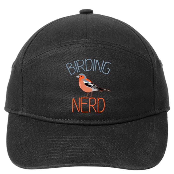 Funny Birding Nerd Bird Watching Fan 7-Panel Snapback Hat