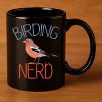 Funny Birding Nerd Bird Watching Fan 11oz C Handle Ceramic Mug