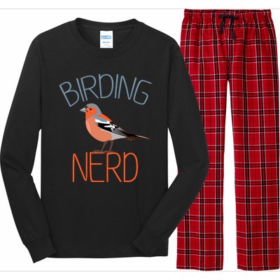 Funny Birding Nerd Bird Watching Fan Long Sleeve Pajama Set