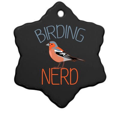 Funny Birding Nerd Bird Watching Fan Ceramic Star Ornament