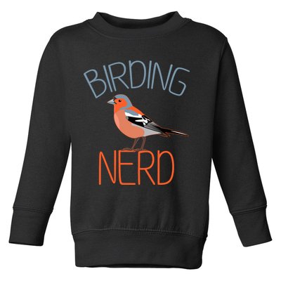 Funny Birding Nerd Bird Watching Fan Toddler Sweatshirt