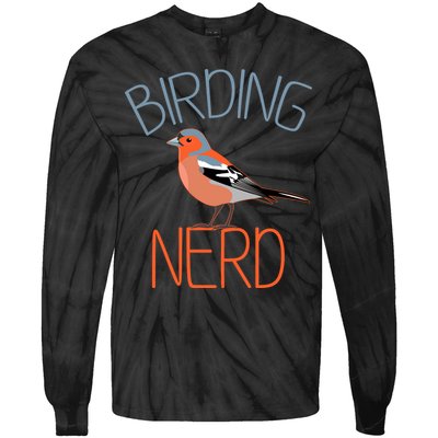 Funny Birding Nerd Bird Watching Fan Tie-Dye Long Sleeve Shirt