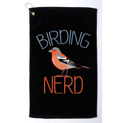 Funny Birding Nerd Bird Watching Fan Platinum Collection Golf Towel