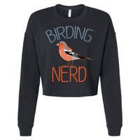 Funny Birding Nerd Bird Watching Fan Cropped Pullover Crew