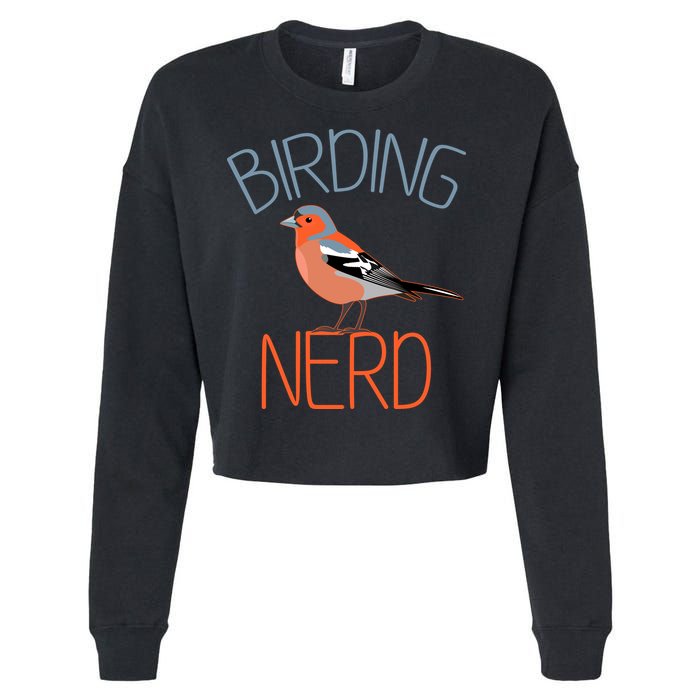 Funny Birding Nerd Bird Watching Fan Cropped Pullover Crew