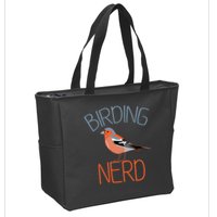 Funny Birding Nerd Bird Watching Fan Zip Tote Bag