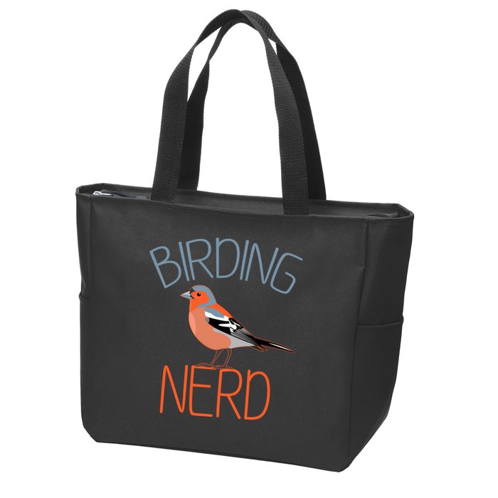 Funny Birding Nerd Bird Watching Fan Zip Tote Bag