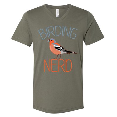 Funny Birding Nerd Bird Watching Fan V-Neck T-Shirt