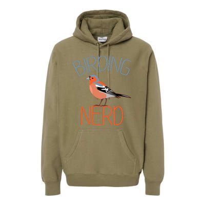 Funny Birding Nerd Bird Watching Fan Premium Hoodie