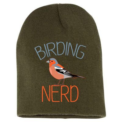Funny Birding Nerd Bird Watching Fan Short Acrylic Beanie