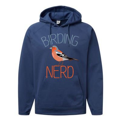 Funny Birding Nerd Bird Watching Fan Performance Fleece Hoodie