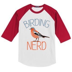 Funny Birding Nerd Bird Watching Fan Kids Colorblock Raglan Jersey