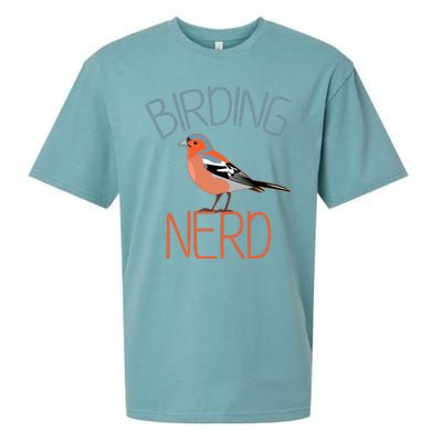 Funny Birding Nerd Bird Watching Fan Sueded Cloud Jersey T-Shirt