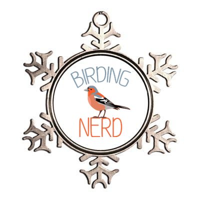 Funny Birding Nerd Bird Watching Fan Metallic Star Ornament