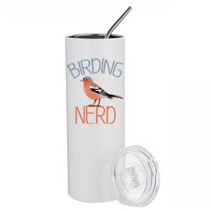 Funny Birding Nerd Bird Watching Fan Stainless Steel Tumbler