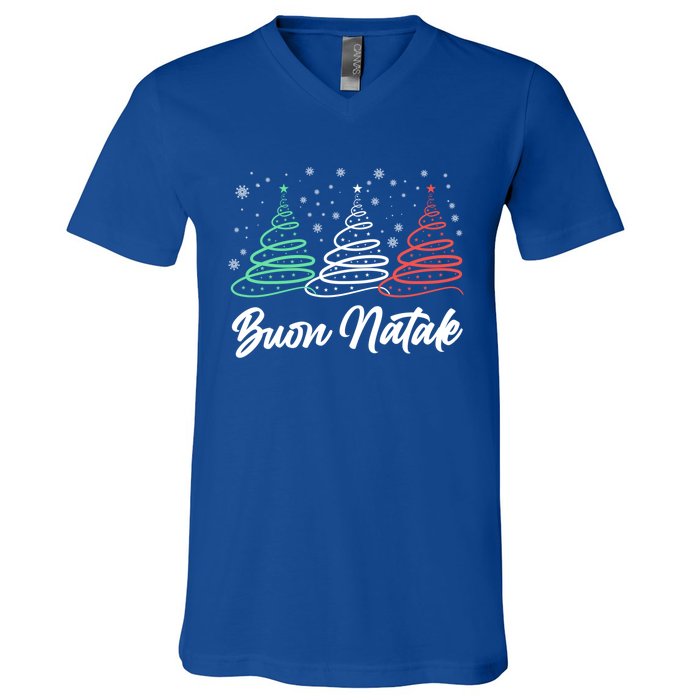 Funny Buon Natale Italy Pride Xmas Holiday Italian Christmas Great Gift V-Neck T-Shirt