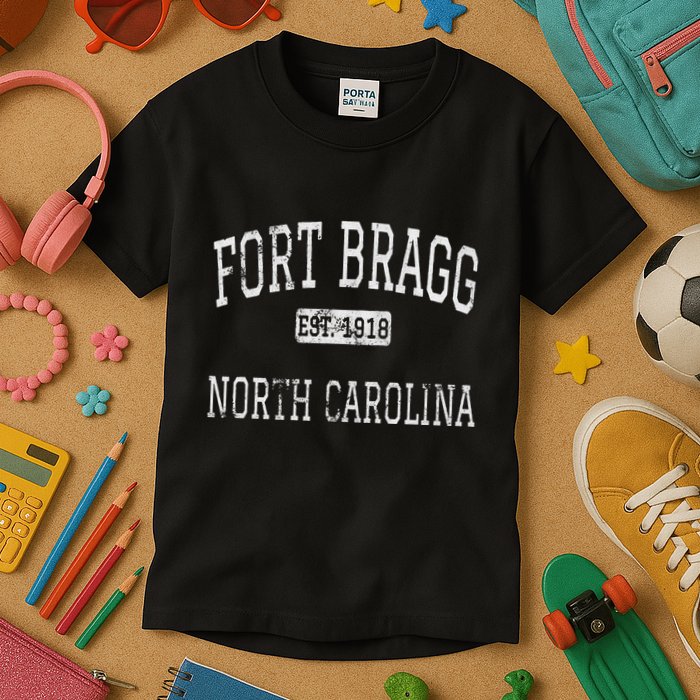 Fort Bragg North Carolina Nc Vintage Kids T-Shirt