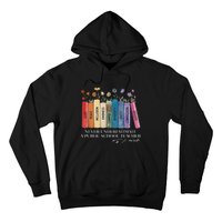 Floral Books Never Underestimate A Public School Teacher Hoodie