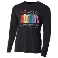 Floral Books Never Underestimate A Public School Teacher Cooling Performance Long Sleeve Crew