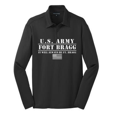 Fort Bragg Nc Basic Training It Will Always Be Ft. Bragg Silk Touch Performance Long Sleeve Polo