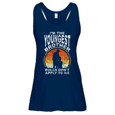 Funny Brother National Siblings Day Youngest Brother Rules Ladies Essential Flowy Tank