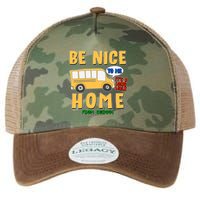 Funny Be Nice To Me It's A Long Walk Home Be Nice to Bus Driver Legacy Tie Dye Trucker Hat