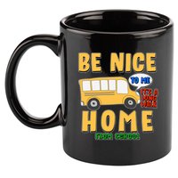 Funny Be Nice To Me It's A Long Walk Home Be Nice to Bus Driver 11oz C Handle Ceramic Mug