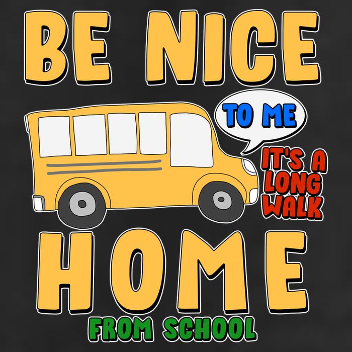 Funny Be Nice To Me It's A Long Walk Home Be Nice to Bus Driver Microfiber Hand Towel