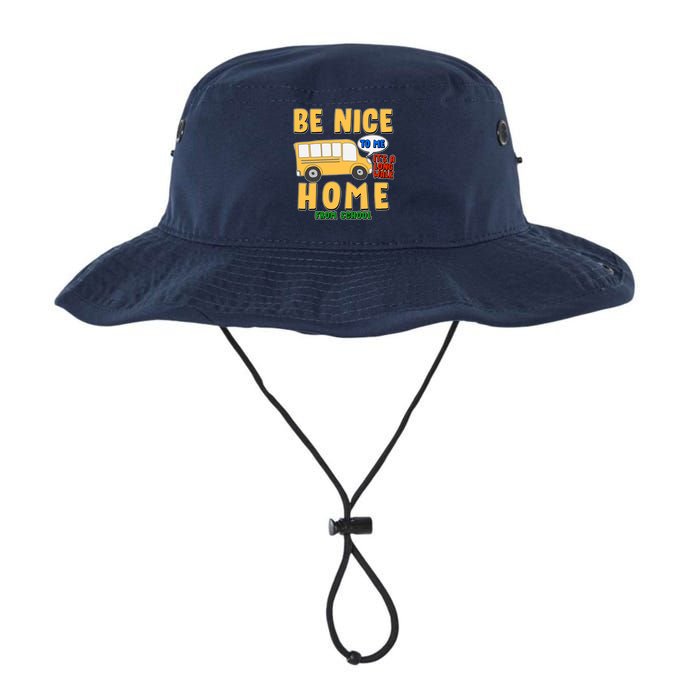 Funny Be Nice To Me It's A Long Walk Home Be Nice to Bus Driver Bucket Hat