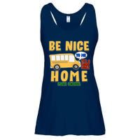 Funny Be Nice To Me It's A Long Walk Home Be Nice to Bus Driver Ladies Essential Flowy Tank