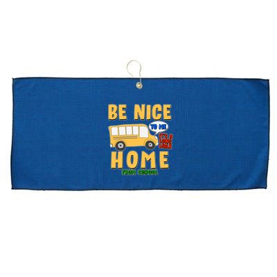 Funny Be Nice To Me It's A Long Walk Home Be Nice to Bus Driver Large Microfiber Waffle Golf Towel
