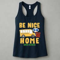 Funny Be Nice To Me It's A Long Walk Home Be Nice to Bus Driver Womens Tank Top