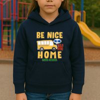 Funny Be Nice To Me It's A Long Walk Home Be Nice to Bus Driver Kids Hoodie