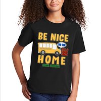 Funny Be Nice To Me It's A Long Walk Home Be Nice to Bus Driver Kids T-Shirt