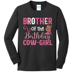 funny Brother Of The Birthday Cow 1st Birthday Kids Long Sleeve Shirt