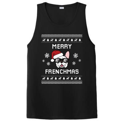 French Bulldog Owner Ugly Christmas Sweater Gift PosiCharge Competitor Tank