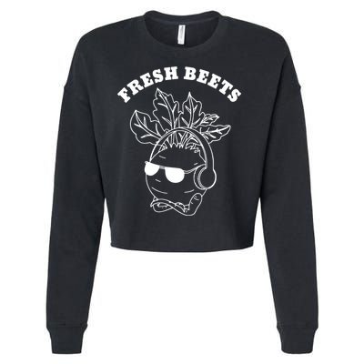 Fresh Beets Organic Vegetable Local Farmers Market Cropped Pullover Crew