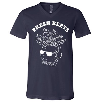 Fresh Beets Organic Vegetable Local Farmers Market V-Neck T-Shirt