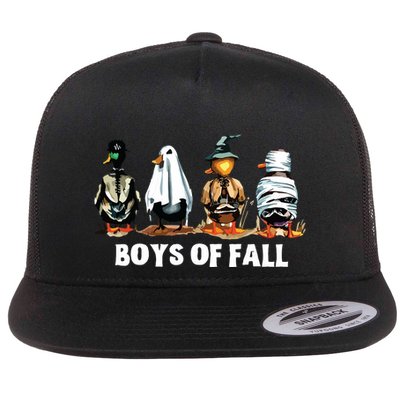 Funny Boy Of Fall Duck Hunting Halloween Costume Duck Lover Flatbill Hat
