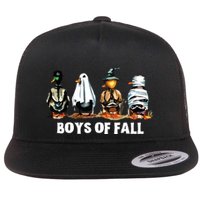 Funny Boy Of Fall Duck Hunting Halloween Costume Duck Lover Flat Bill Trucker Hat