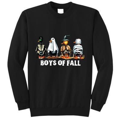 Funny Boy Of Fall Duck Hunting Halloween Costume Duck Lover Tall Sweatshirt