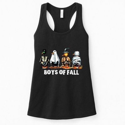 Funny Boy Of Fall Duck Hunting Halloween Costume Duck Lover Womens Tank Top