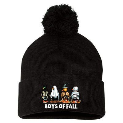 Funny Boy Of Fall Duck Hunting Halloween Costume Duck Lover Pom Pom 12in Knit Beanie