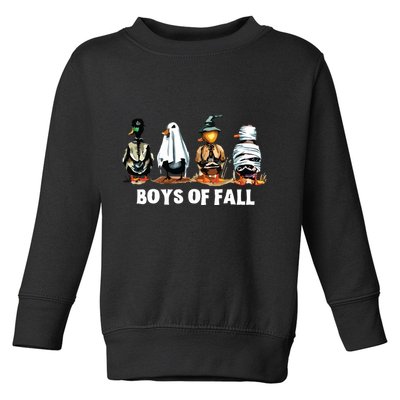 Funny Boy Of Fall Duck Hunting Halloween Costume Duck Lover Toddler Sweatshirt