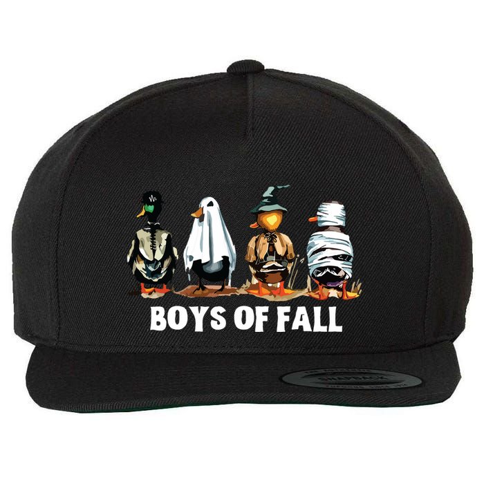 Funny Boy Of Fall Duck Hunting Halloween Costume Duck Lover Wool Snapback Cap