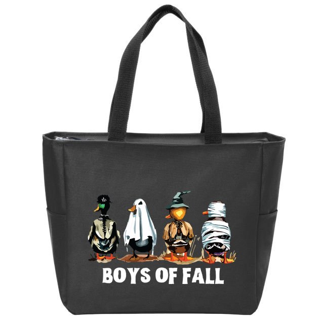 Funny Boy Of Fall Duck Hunting Halloween Costume Duck Lover Zip Tote Bag