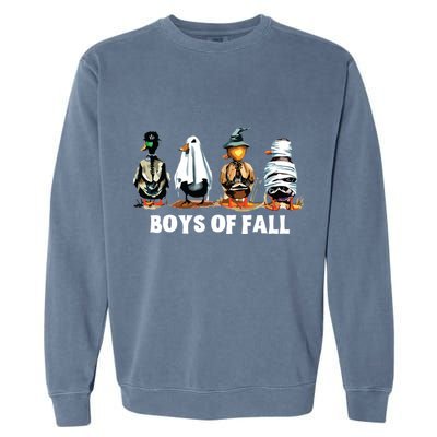 Funny Boy Of Fall Duck Hunting Halloween Costume Duck Lover Garment-Dyed Sweatshirt
