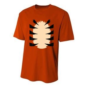 FRONT & BACK Orange Tiger Costume DIY Halloween Costume Youth Performance Sprint T-Shirt