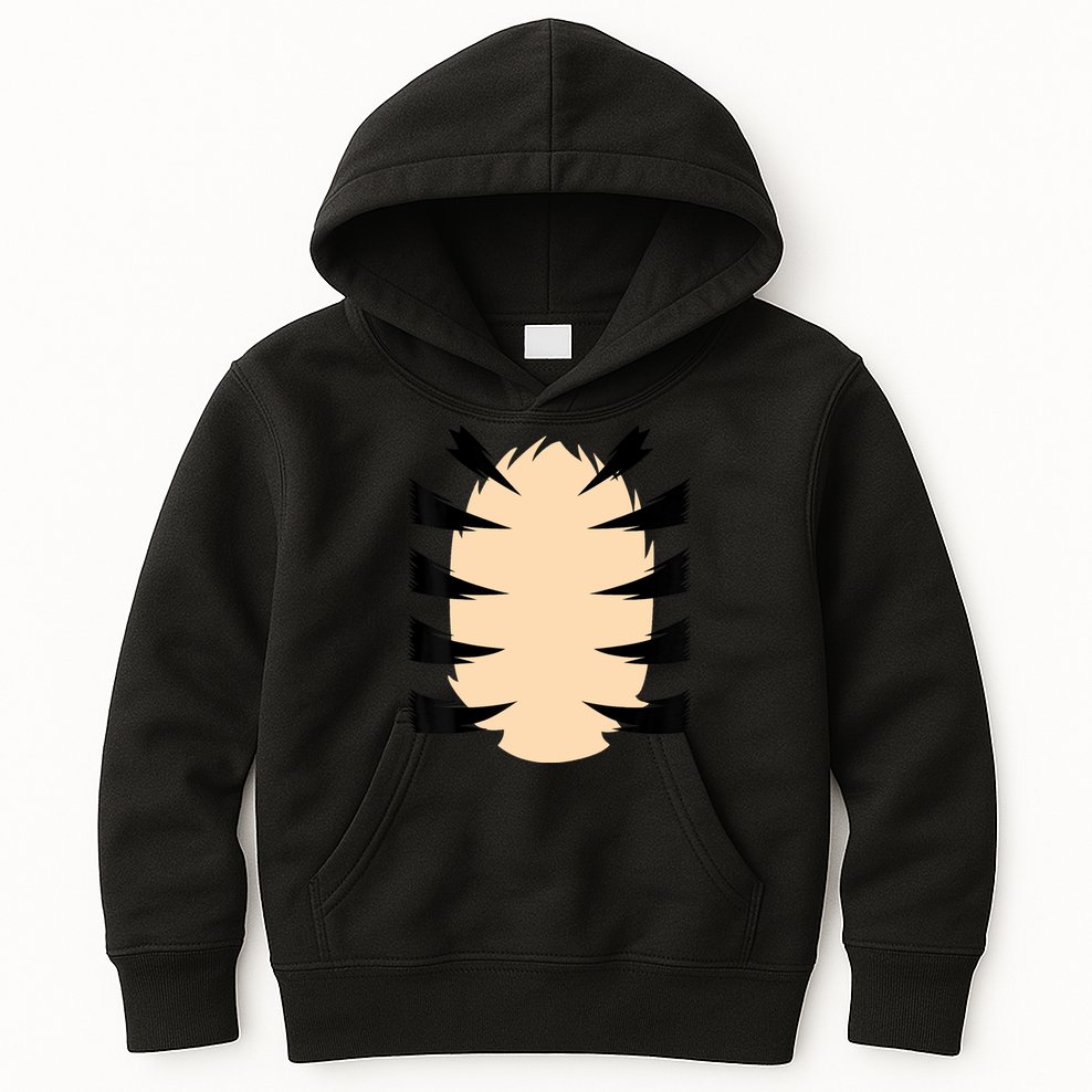 FRONT & BACK Orange Tiger Costume DIY Halloween Costume Kids Hoodie