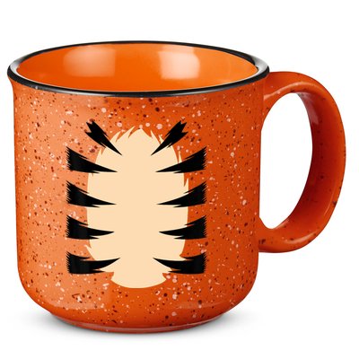 FRONT & BACK Orange Tiger Costume DIY Halloween Costume 15oz Campfire Ceramic Mug